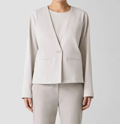 Eileen Fisher Organic Cotton Ottoman Jacket In Chalk In White