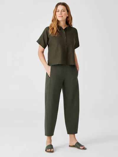 Eileen Fisher Organic Cotton Ponte Lantern Pant In Green