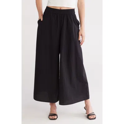 Eileen Fisher Organic Cotton Poplin Ankle Extra Wide Leg Pants