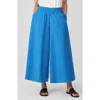 Eileen Fisher Cotton Cropped Wide Leg Pants In Calypso