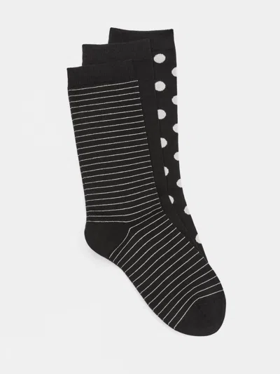 Eileen Fisher Organic Cotton Printed Sock 3-pack In Multi