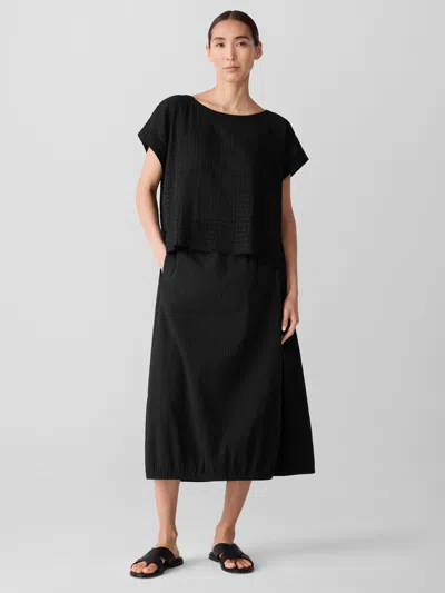 EILEEN FISHER ORGANIC COTTON PUCKER LANTERN SKIRT