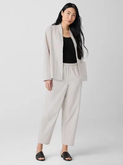 Eileen Fisher Organic Cotton Pucker Lantern Pant In Gray