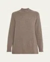 Eileen Fisher Organic Cotton-recycled Cashmere Sweater In Gray