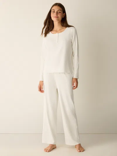 Eileen Fisher Organic Cotton Rib Sleep Set In White