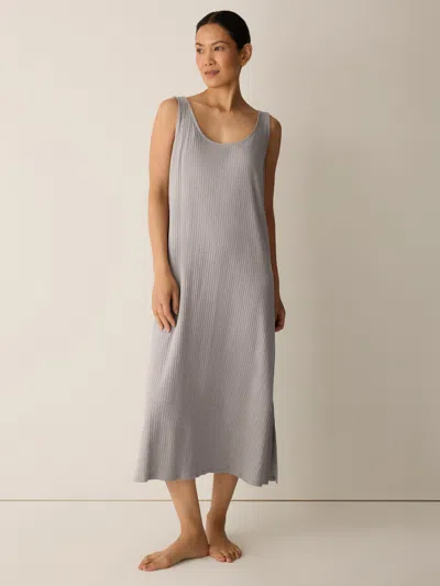 Eileen Fisher Organic Cotton Rib Tank Sleep Dress In Twine