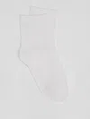 Eileen Fisher Organic Cotton Ribbed Ankle Sock In White