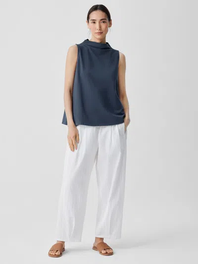 Eileen Fisher Organic Cotton Ripple Lantern Pant In White