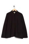 Eileen Fisher Organic Cotton Shirt Jacket In Black