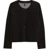 Eileen Fisher Organic Cotton Short Jacket In Black