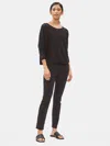 Eileen Fisher Organic Cotton Skinny Ankle Jean In Brown