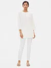 Eileen Fisher Organic Cotton Skinny Ankle Jean In White