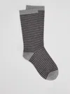 Eileen Fisher Organic Cotton Skinny Stripe Sock In Gray