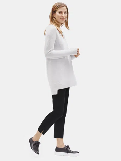 Eileen Fisher Organic Cotton Slim Ankle Pant In Black