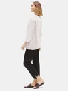 Eileen Fisher Organic Cotton Slim Pant In Black