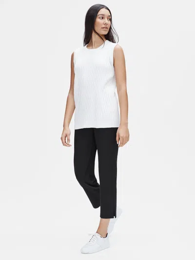 Eileen Fisher Organic Cotton Slim Pant In Black