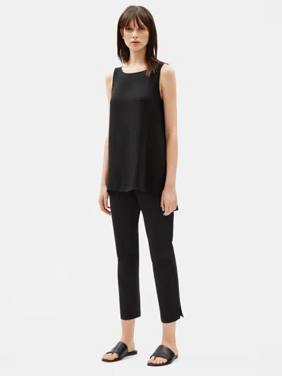 Eileen Fisher Organic Cotton Slim Pant In Black
