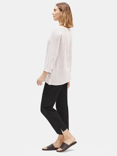 Eileen Fisher Organic Cotton Slim Pant In Gray