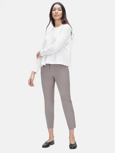 Eileen Fisher Organic Cotton Slim Pant In Gray