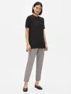 Eileen Fisher Organic Cotton Slim Pant In Gray