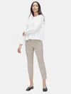 Eileen Fisher Organic Cotton Slim Pant In Gray