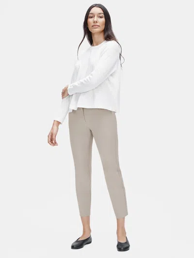 Eileen Fisher Organic Cotton Slim Pant In Gray