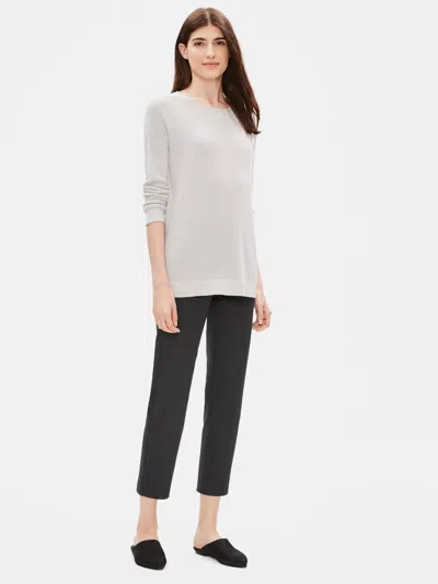 Eileen Fisher Organic Cotton Slim Pant In Gray