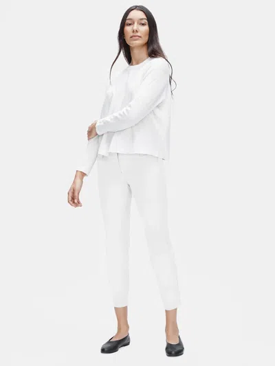 Eileen Fisher Organic Cotton Slim Pant In Gray