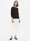 Eileen Fisher Organic Cotton Slim Pant In White
