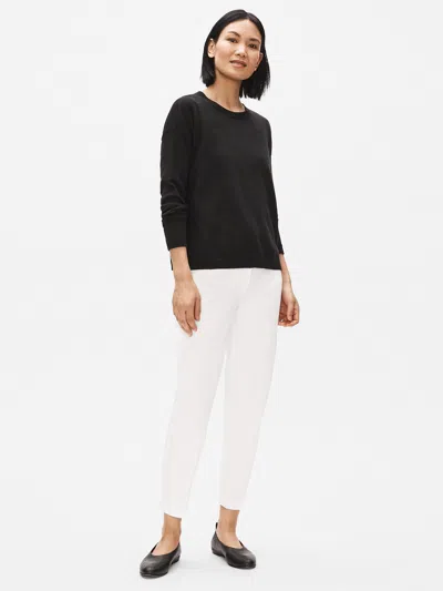 Eileen Fisher Organic Cotton Slim Pant In White