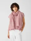 Eileen Fisher Organic Cotton Slub Scarf In Pink