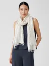 Eileen Fisher Organic Cotton Slub Scarf In White
