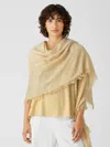 Eileen Fisher Organic Cotton Slub Scarf In Yellow