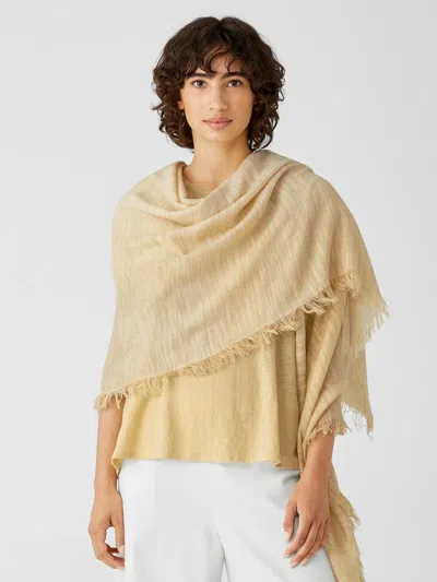 Eileen Fisher Organic Cotton Slub Scarf In Yellow