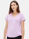 Eileen Fisher Organic Cotton Slub Shirttail Tee In Pink