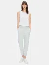Eileen Fisher Organic Cotton Speckle Knit Slouchy Pant In White