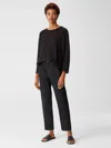 Eileen Fisher Organic Cotton Stretch Ankle Jean In Black