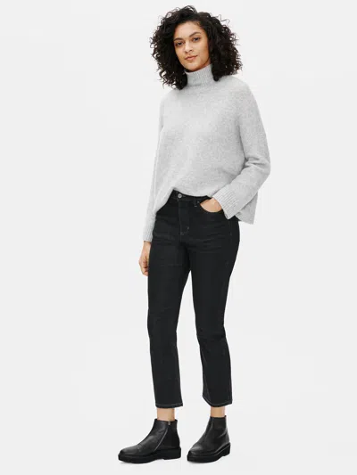 Eileen Fisher Organic Cotton Stretch Boot-cut Jean In Black
