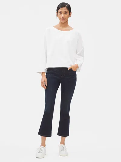 Eileen Fisher Organic Cotton Stretch Boot-cut Jean In Blue