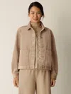 Eileen Fisher Organic Cotton Stretch Corduroy Jacket In Brown