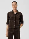 Eileen Fisher Organic Cotton Stretch Corduroy Jacket In Brown