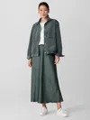Eileen Fisher Organic Cotton Stretch Corduroy Jacket In Green