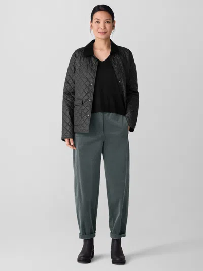 Eileen Fisher Organic Cotton Stretch Corduroy Lantern Pant In Blue
