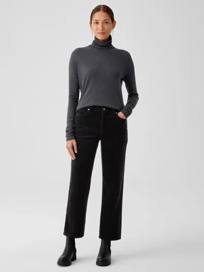Eileen Fisher Organic Cotton Stretch Corduroy Straight Pant In Auburn