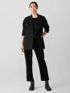 Eileen Fisher Organic Cotton Stretch Corduroy Straight Pant In Black