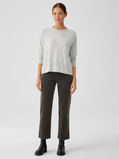 Eileen Fisher Organic Cotton Stretch Corduroy Straight Pant In Multi