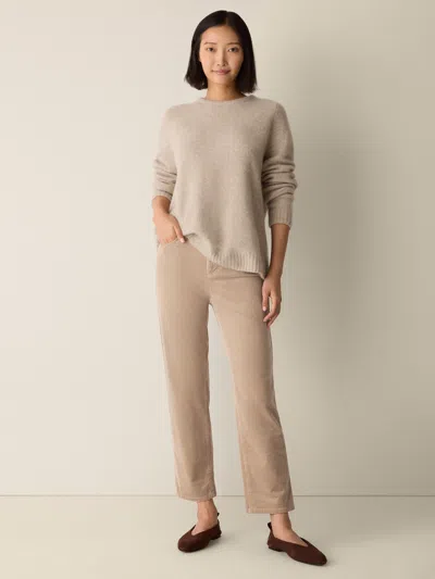 Eileen Fisher Organic Cotton Stretch Corduroy Straight Pant In Neutral