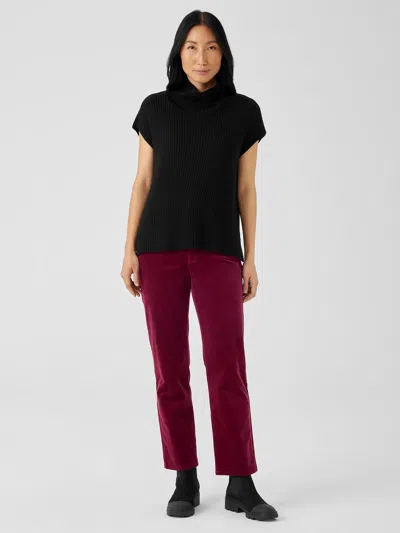 Eileen Fisher Organic Cotton Stretch Corduroy Straight Pant In Pink