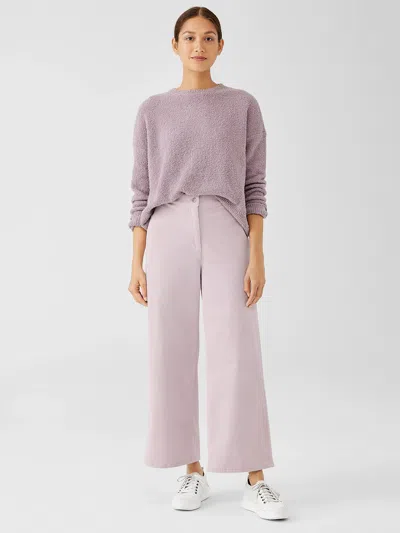 Eileen Fisher Organic Cotton Stretch Corduroy Wide-leg Pant In Purple