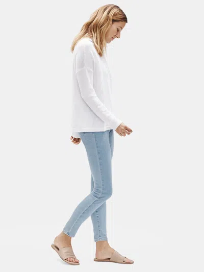 Eileen Fisher Organic Cotton Stretch Jean Leggings In Blue